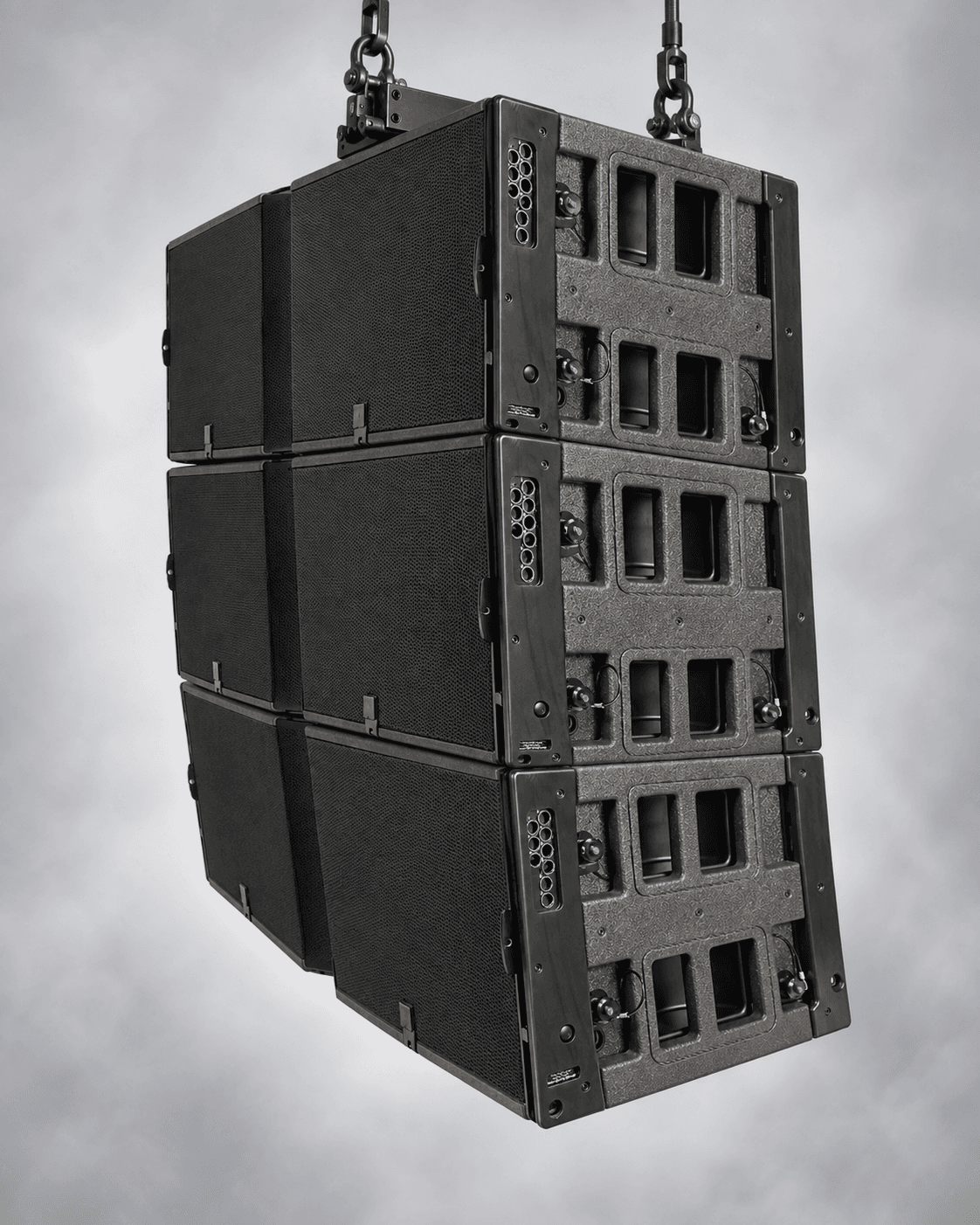 BOWEI AUDIO K1 line array system in a flown configuration